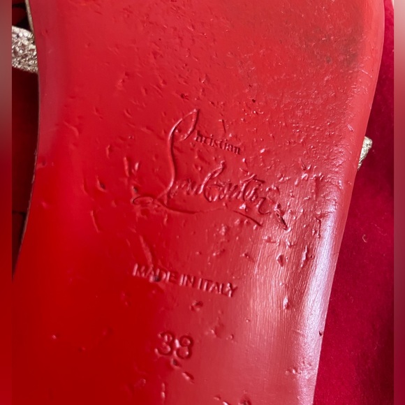 Christian Louboutin Atonetta Flat Sandals - Rose Gold size 38 - Picture 4 of 11